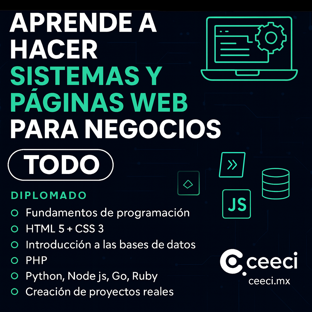 Aprende a crear sistemas y páginas web para negocios