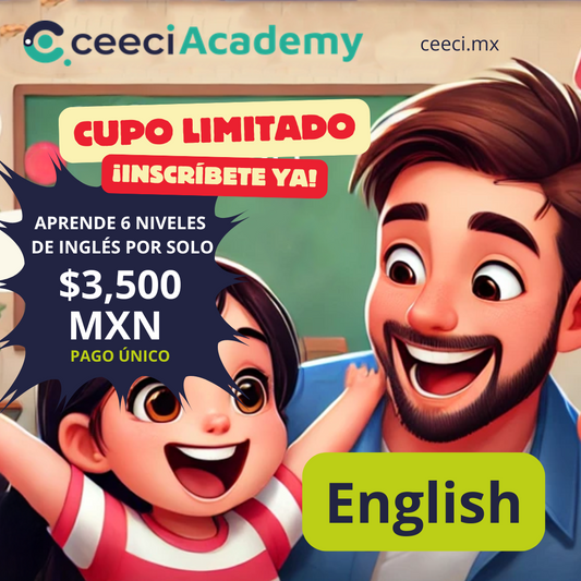 6 niveles de Inglés por solo $3,500 MXN